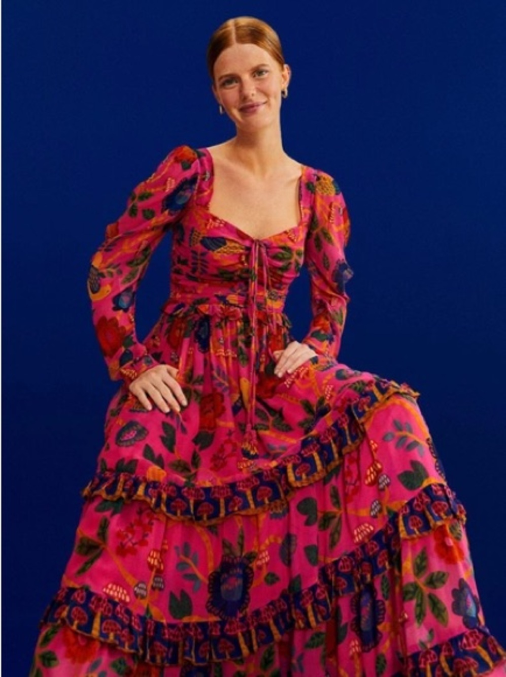 NWT - FARM Rio - Sweet Forest Tiered Maxi Dress - Medium